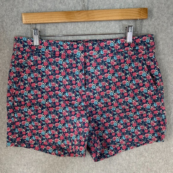 Brooks Brothers Pants - Brooks Brothers Womens Shorts Blue Pink Floral Casual Spring Summer Preppy Sz 8
